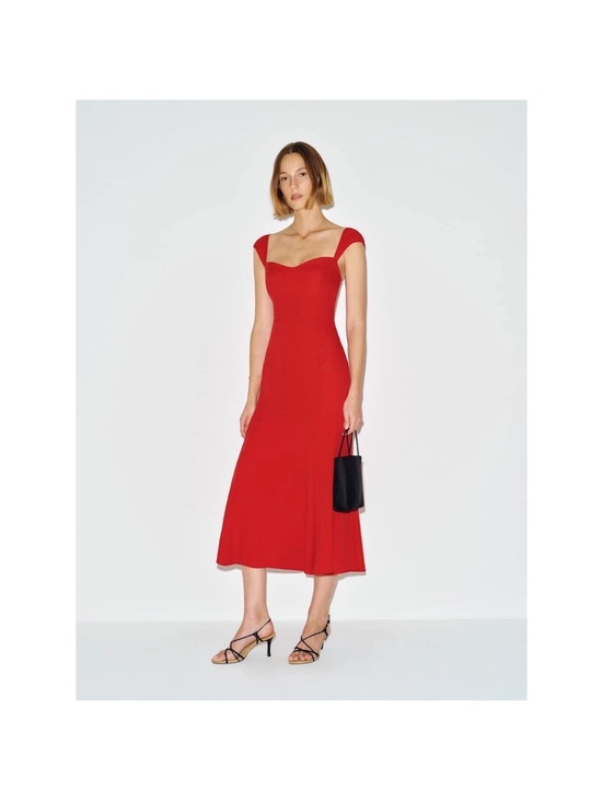 Reformation Dresses & Skirts - Reformation Bryson Midi Dress Cherry 2P Romantic Whimsical NWT flaws